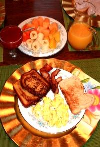 American hot breakfast ( non organic, not made from scratch $7.50 per person)
