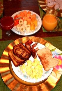 American hot breakfast ( non organic, not made from scratch $7.50 per person)
